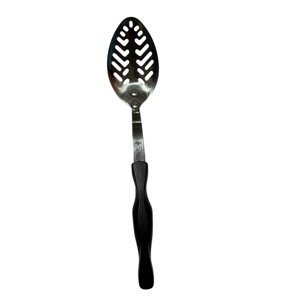 CUTCO #17 KL Slotted  Spoon 12” Length Brown Orange Swirl Handle